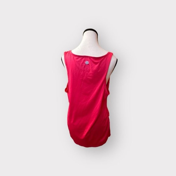 Women’s Torrid Hot Pink Performance Cotton Ruched Scoop Neck Active Tank 1 1X - Picture 7 of 12
